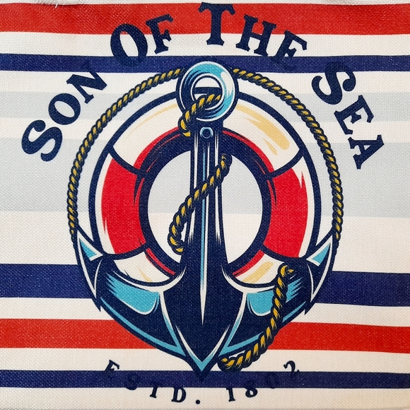 ● Eco Friendly Nautical Theme Beach Bag - Picture 4 of 16